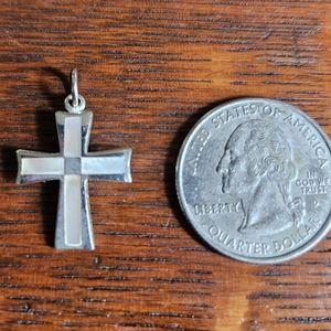 Sterling silver Mother of Pearl cross